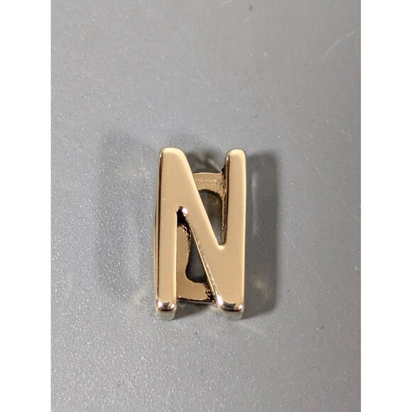 Keep Collective Letter N Gold Tone Slide Charm NEW - Picture 2 of 4